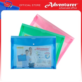 Adventurer Expanding Plastic Envelope, Colored Smoke, Snap Type, Long (1)