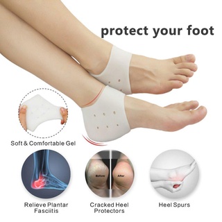 Heel Protectors Foot Scrub Silicone Gel Heel Cushion Anti Crack Moisturizing Foot Cover Heel Pad Shoe Accessories Home Living