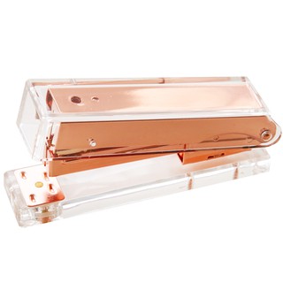Transparent acrylic stapler rose gold staple remover document binding office supplies fzQ8