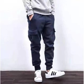 LOVE new men's new style cotton fashion jogging pants ( with zipper ) unisex cod (7803#)
