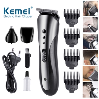 100% Original KEMEI KM-1407 Multifunctional Hair Trimmer Rechargeable Electric Nose Beard Shaver