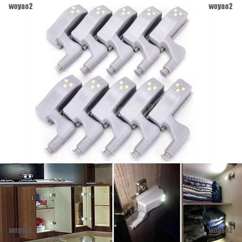 【woyao】 10X Led Smart Sensor Light Kitchen Cabinet Cupboard Closet Wardrobe Hinge Lights 【sale】