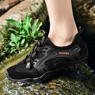 Wading Hiking Shoes Men Nonslip Rubber Black Trekking Shoes Ayugugu sport shoes for men (2)