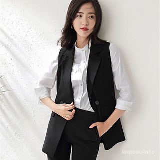 Short Small Suit Vest For Women2021Spring and Autumn Fashionable All-Match Waistcoat Korean Style Ti