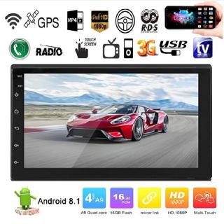 7inch 2 DIN Android 8.1 Car Stereo Navigation MP5 Player USB Touchscreen Bluetooth GPS WiFi 1+16GB