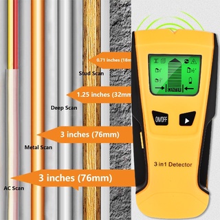 Vastar 3 In 1 Metal Detector Find Metal Wood Studs AC Voltage Live Wire Detect Wall Scanner Electric