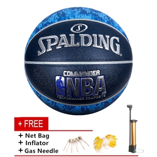 Spalding 74-934Y Basketball Ball Wear Resistant Outdoor Ball Size 7 Match Training durable Basketball Free Pump
