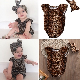 2Pcs Newborn Infant Baby Girl Clothes Romper + Headwear Babygrow Toddler Outfit