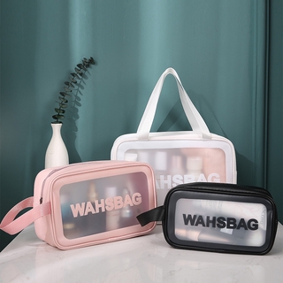 Waterproof cosmetic bag PVC transparent cosmetic storage bag large capacity portable travel toilet bag