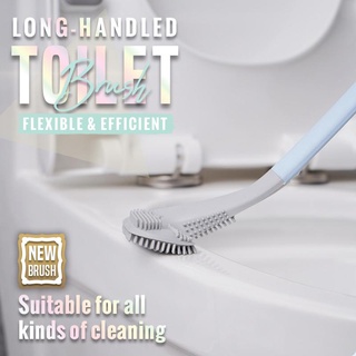 Toilet Brush Long-Handled Soft Bristles Brush Quick Drying Bathroom Accessories Corner Cleaning Tool (8)