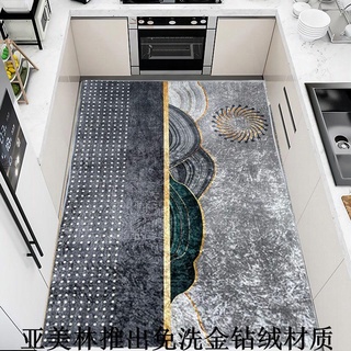 ✤Disposable gold diamond velvet door mat kitchen bathroom mat home non-slip floor mats living room bedroom bedside carpe