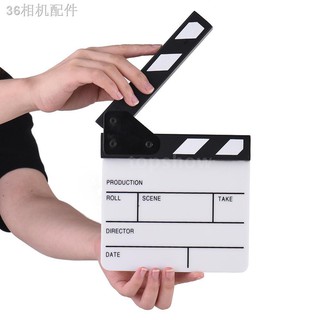 ◕┇Tsm Compact Size Acrylic Clapboard Dry Erase TV Film Movie Director Cut Action Scene Clapper Board
