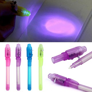 【COD】shimei Children Kids Secret Message Invisible Ink LED Detector Lights Pens Ballpens