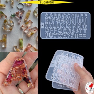 EUTUS DIY Silicone Mould Keychain Casting Molds Letters Resin Mold UV Epoxy Pendant Resin Crafts Crystal Jewelry Making Tools