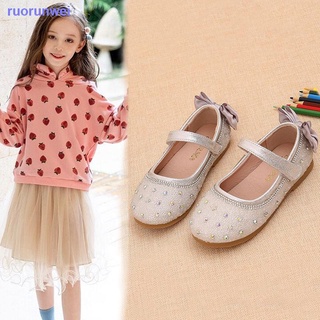 Girls princess shoes 2021 summer and autumn new children s leather shoes little girls single shoes baby show foreign style crystal shoes