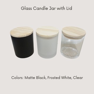 [ 200 ML/ 330 ML] FROSTED/CLEAR/BLACK GLASS CANDLE JAR VESSEL