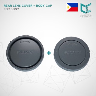 Sony Rear Lens Cover + Front Body Cap for Sony E Mount NEX Mirrorless Camera / Replacement Cover