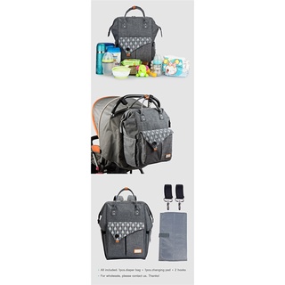 ✔☇Lekebaby baby diaper bag large storage waterproof backpack shoulder (4)