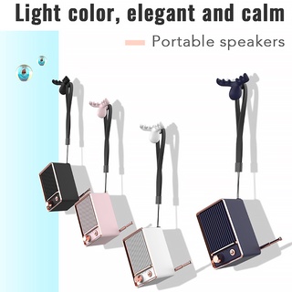 ✔✆DW01 Audio Mobile Phone Portable Rechargeable Mini Retro Bluetooth Speaker Radio Cute Outdoor Mini