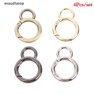 LTOP 4Pcs Double Circle Snap Hook Spring Gate O Ring Trigger Clasps Leather Bag Strap .