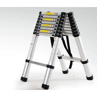 1.4m retractable folding aluminum herringbone ladder, multi-purpose home/library/engineering ladder