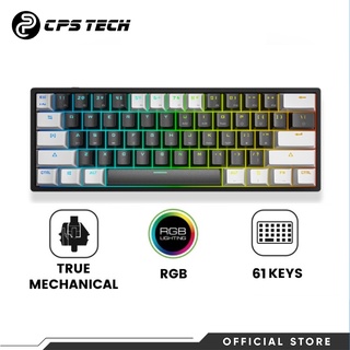 CPSTECH K61 61 Keys Mechanical RGB Keyboard Removable wired RGB Gaming Office PC computer Usb