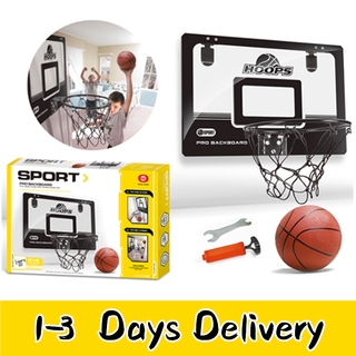 Hanging Door Basketball Board Punch-free Mini Basketball Hoop with Ball Indoor