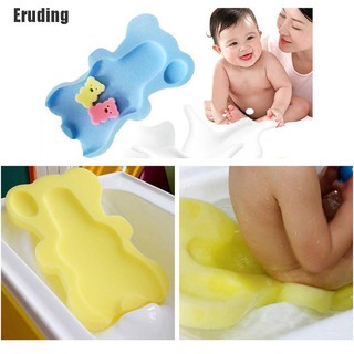 baby mat✲❁Eruding| Baby Bath Seat Infant Slip Soft Bath Body Cushion Sponge Bathtub Mat +2Pcs