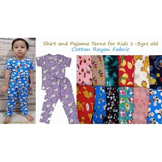 HIGH Quality Kid's Terno Shirt and Pajama 1-3 yrs old sleepwear [WONDRESSFUL]