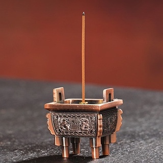 COD China Ding Incense burner alloy Zinc-copper dish Chinese Buddha Incense Holder Burner Brass Mini Sandalwood Censer Incense /incense sticks