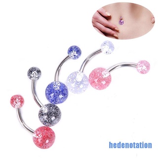 [hedenotation 0608] 8PCS/Set Colorful Glitters Navel Belly Button Ring Barbell Piercing Body Jewelry