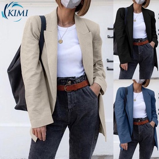 Coats Blazer Coat Formal Jacket Ladies Long Sleeve M-3XL Office Plus Size