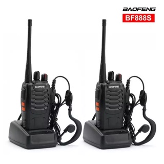 Baofeng 888S 5W 16Ch 400-470MHz Interphone Two-Way Radio Walkie Talkie with Baofeng Earpiece (Black)