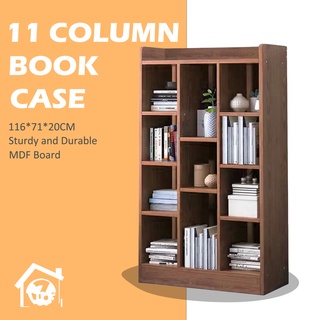 Luck7 | 11 Columns Book Shelf Organizer Storage Rack Simple Floor Living Room Bedroom Home Storage
