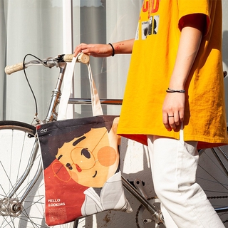 Canvas Bag Women's Single Shoulder Diagonal Japanese Student Canvas Bag Large Capacity Korean-Style