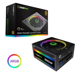 Gamemax Game Empire Rgb550w Gold Full Module Power Supply Rated 550W Desktop Game Power Supply