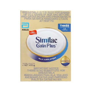 Similac Gainplus Powdered Milk 400g For Kids 1 to 3 Years Old