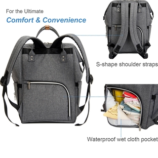 Lekebaby baby diaper bag storage bag backpack shoulder bag waterproof large (9)
