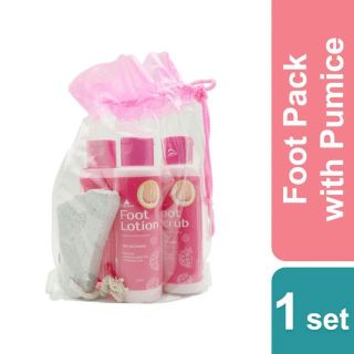 Pretty secret foot spa/pack set with pumice stone