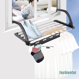 [fashionfat]Folding Towel Drying Rack Stainless Steel Clothes Hanging Racks for Balcony