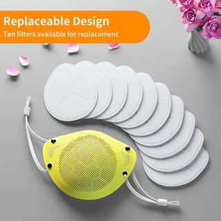 Reusable Silicone KN95 face Mask with 10pcs Replacement Filters For adults and children pm2.5 mask d