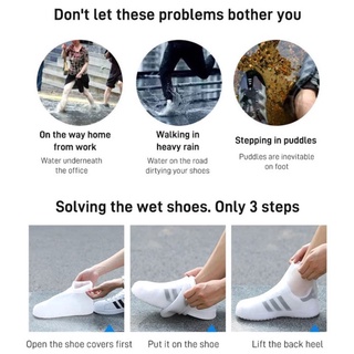 【spot goods】❖Fast Ship Out! Washable, rainproof and slip resistant Rainproof shoe covers (5)