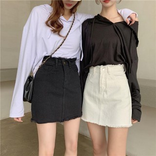 HIGH WAIST DENIM MINI SKIRT korean skirt A-line Skirts short skirt pants for womens