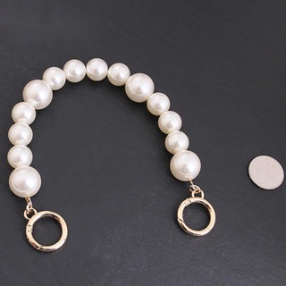 Fashion High Grade Large Pearl Bag Decoration Luggage Accessories Chain White Mobile Phone Rope Handbag Hand Strap Belt