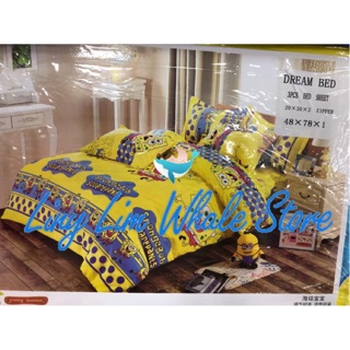 Bedsheet SpongeBob 3in1 4in1 5in1 6in1 Avail Extra Pillowcase And Curtain Chat Seller (2)
