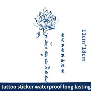【MINE】 Fake Tattoo Sticker Waterproof Temporary tattoo Magic Tattoo Minimalist 11×18cm Ready Stock