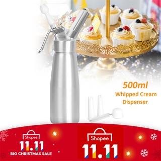 500ml Whipped Cream Dispenser Professional Stainless Steel Leak Resistant Cream Whipper Fancy Desserts Maker