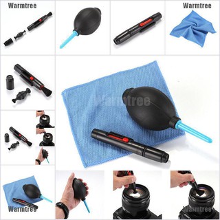 Warmtree 3 in 1 Lens Cleaning Cleaner Dust Pen Blower Cloth Kit For DSLR VCR Camera