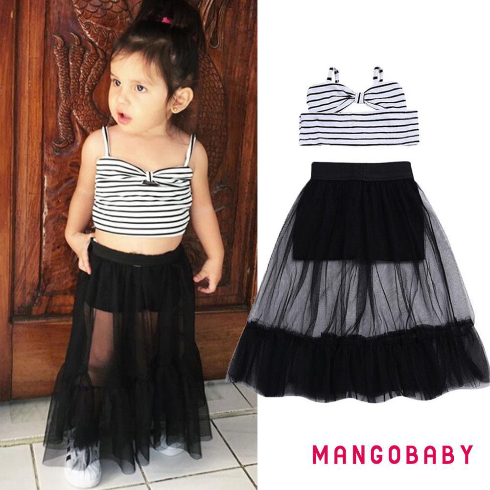 Mg-baby Girls Bowknot Tops Lace Tutu Skirt Dress 2pcs Set Clothing (1)