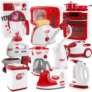 Small Appliances Multifunction Vacuum Cleaner Coffee Toaster Simulation Toys Red
